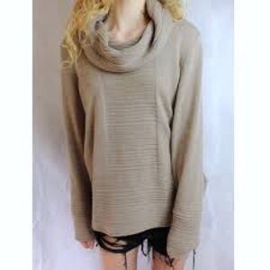 Calvin Klein Beige Cowl Neck Sweater